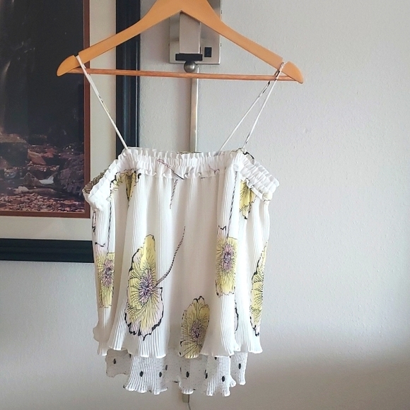 1. State Present Nature Spaghetti Strap Ruffled Top - Picture 2 of 15